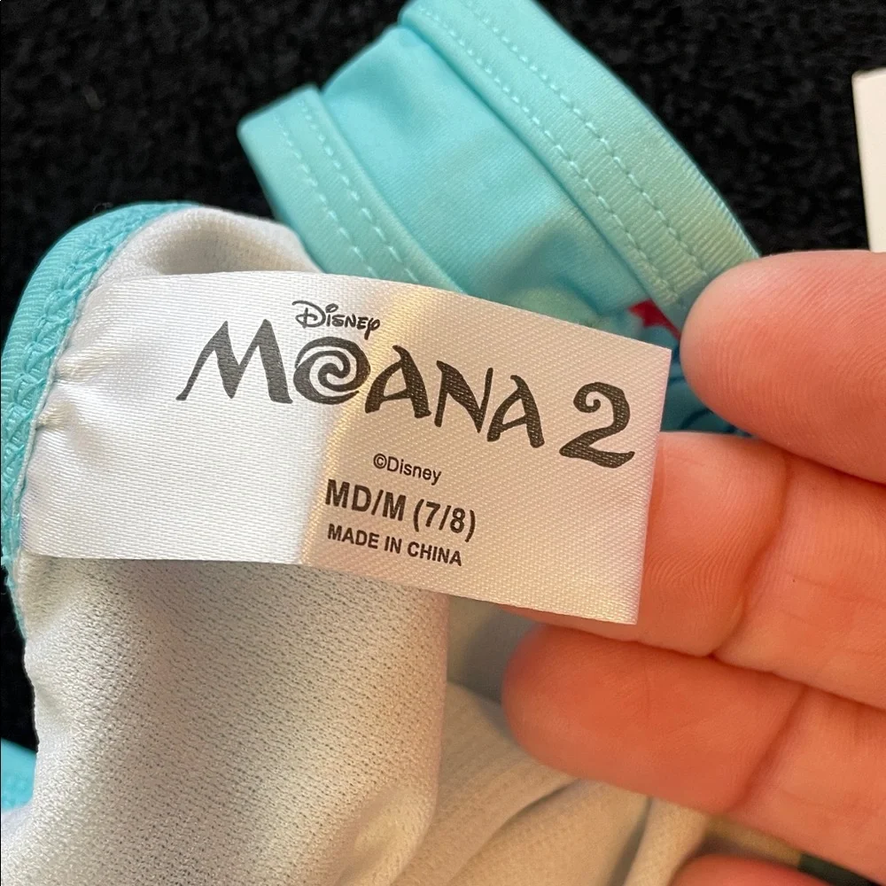 Disney Moana Kids One Piece Swimsuit - Aqua nwt
